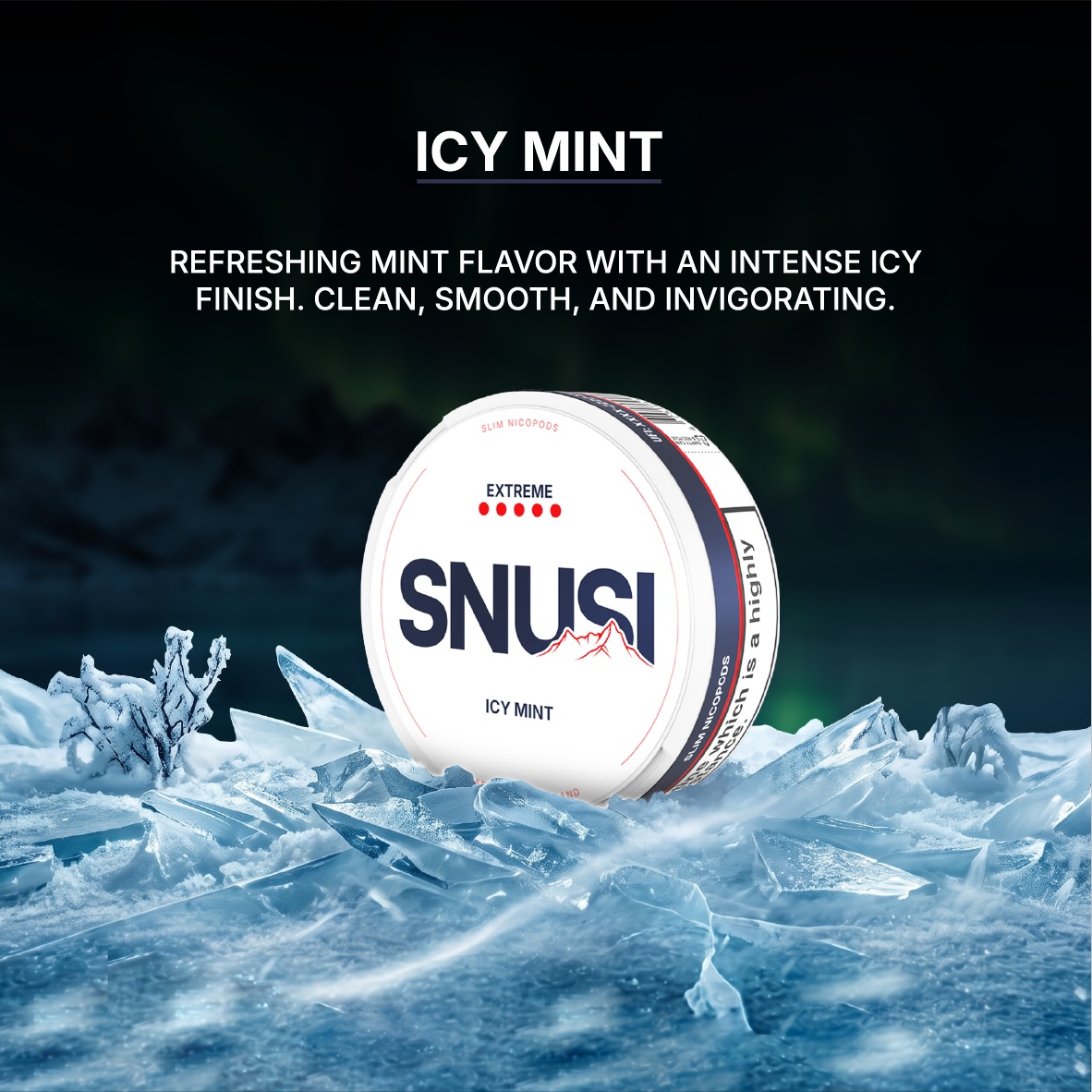 Icy Mint — SNUSI nicotine pouches