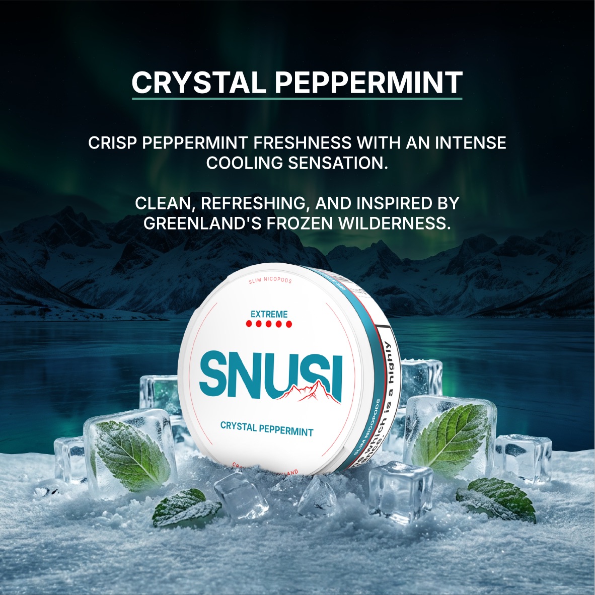 Crystal Peppermint — SNUSI nicotine pouches